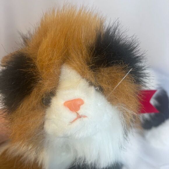 Ty Cat Maggie the Calico Cat 1995 Classic Line Plush Stuffed Animal Red Bow - Picture 9 of 10